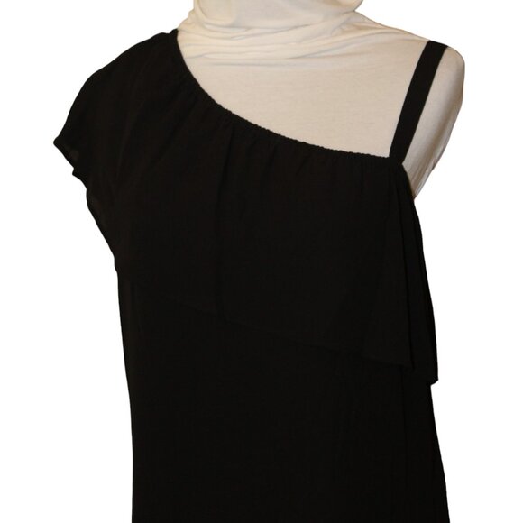 DR2 Daniel Rainn Dress One Shoulder Little Black Dress Size S Small, NWT's - Picture 3 of 12
